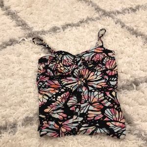 Rainbow butterfly shirt used gently